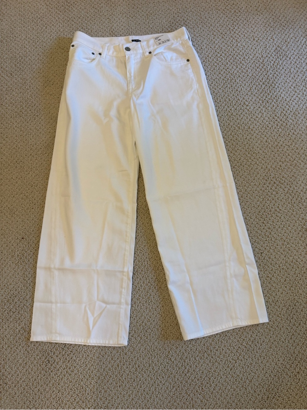 J.Crew Summertime Mid-Rise Rigid Jeans in White sz 28 petite NWT